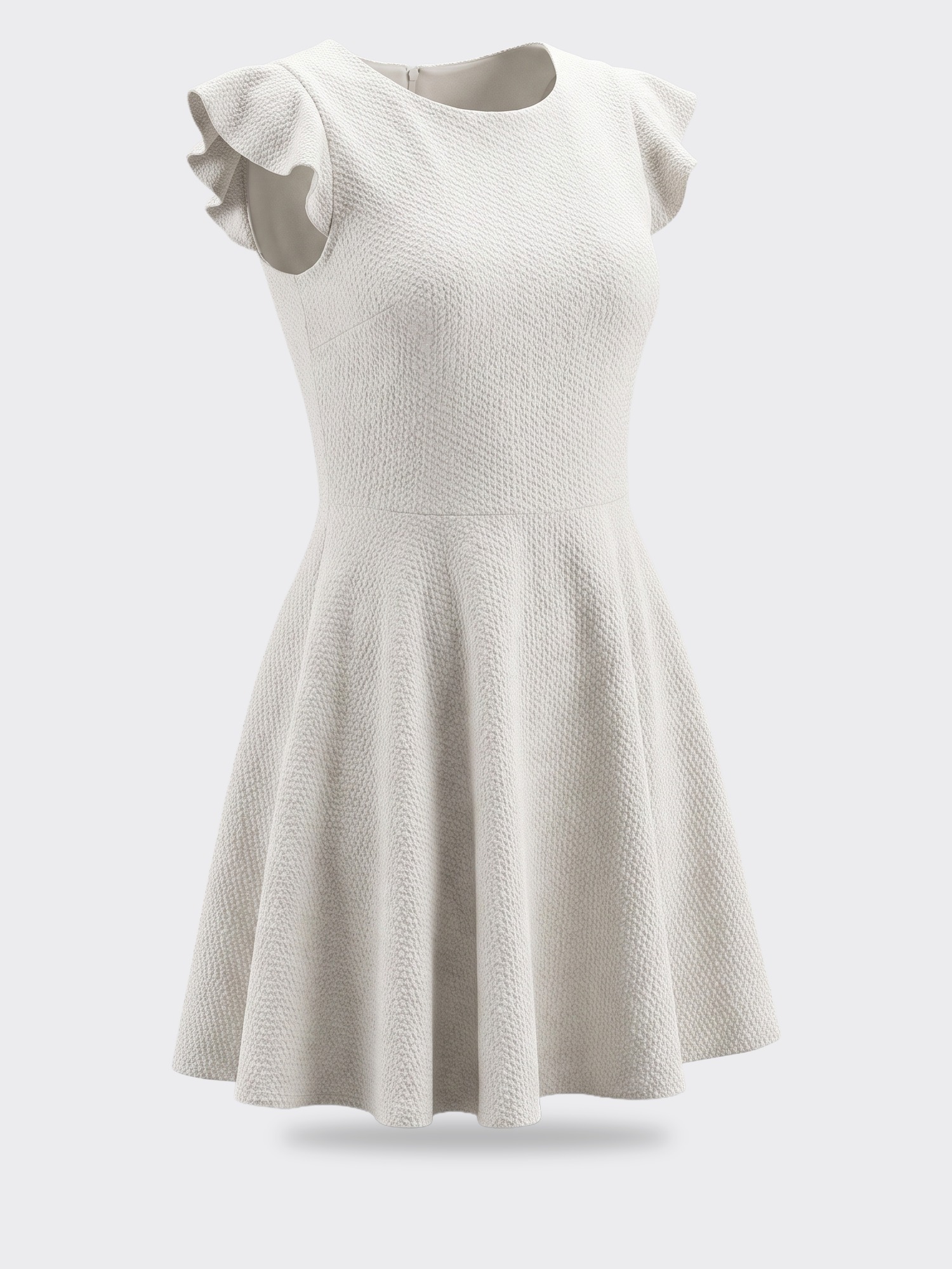 By Debra JR Ruffle Sleeve Fit and Flare #374
