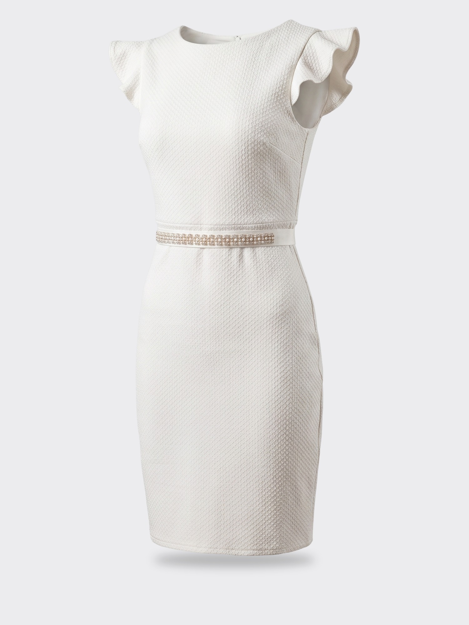 By Debra JR Ruffle Sleeve Straight Dress #357