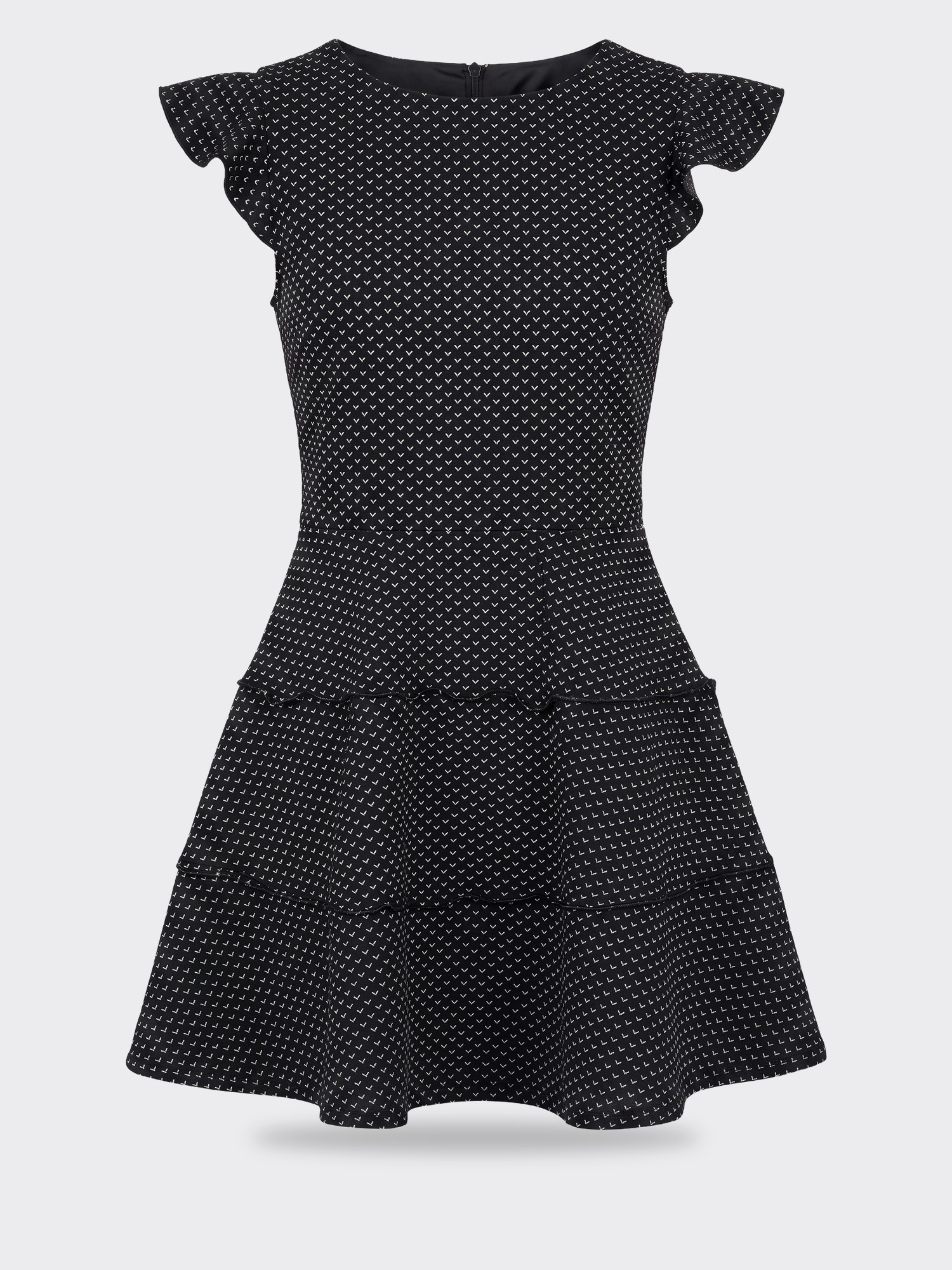 By Debra JR Triple Ruffle Fit and Flare #376