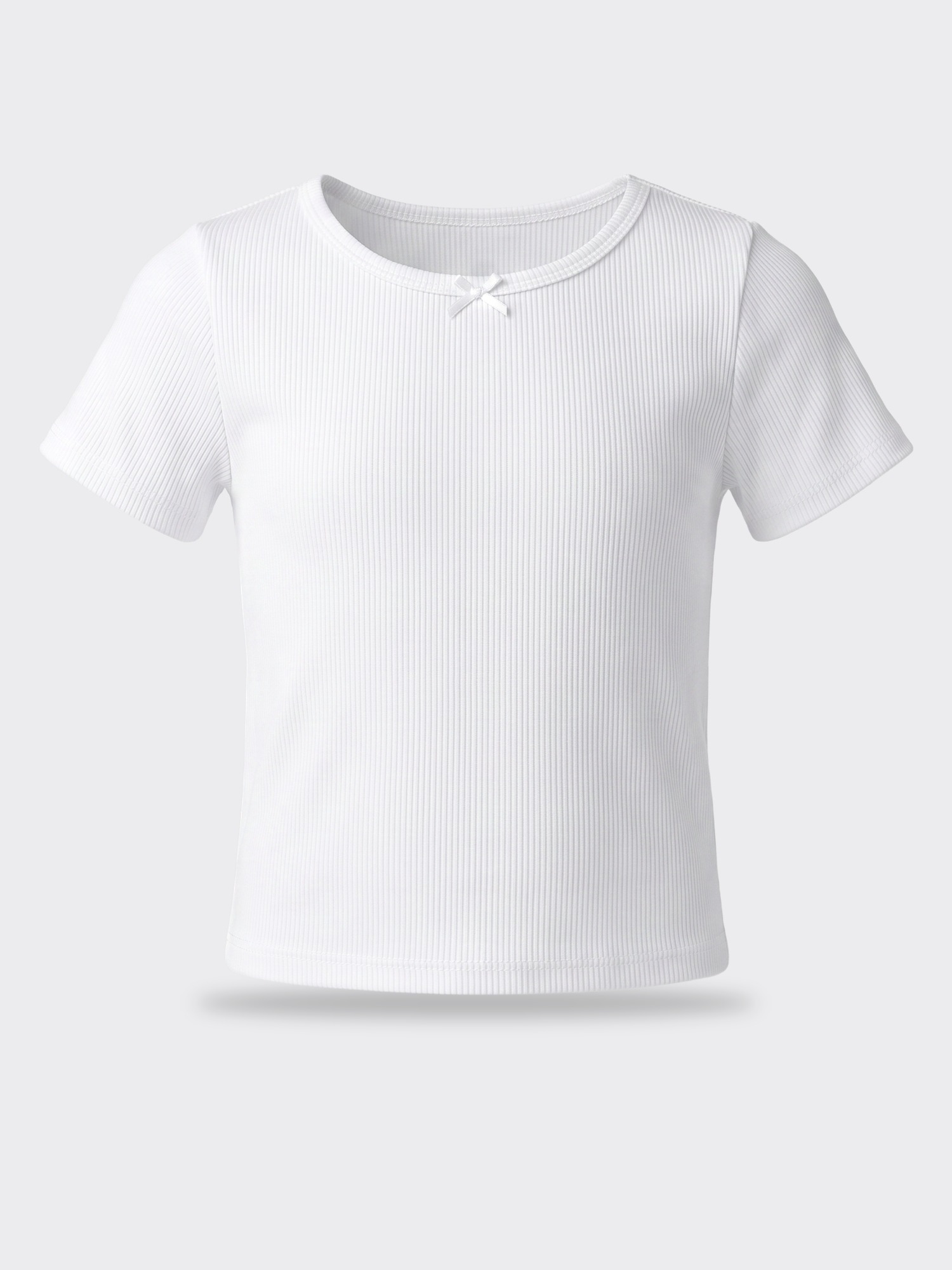 Cheryl Rib Tee With Bow