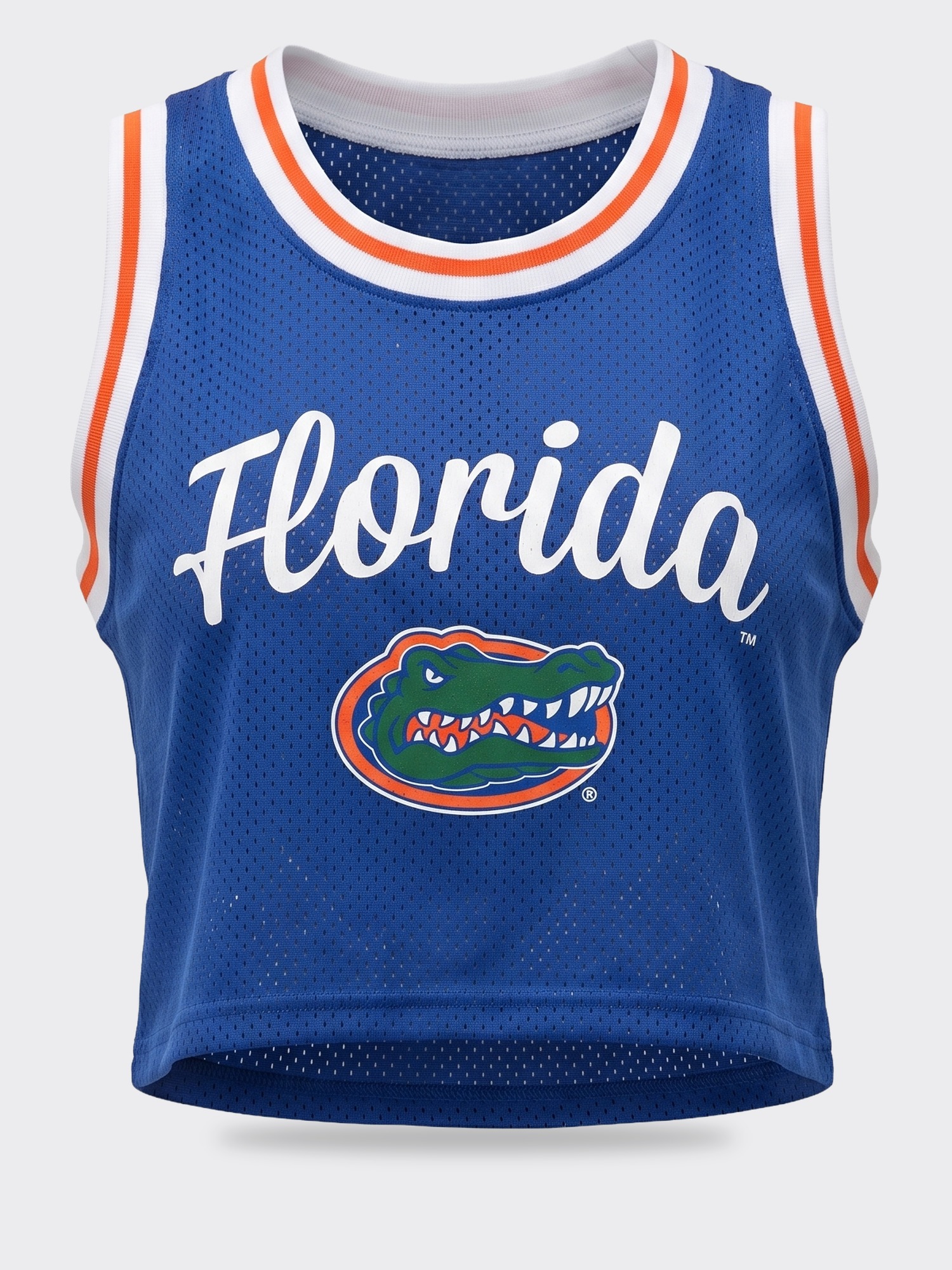 College Mesh Crop Tank Top