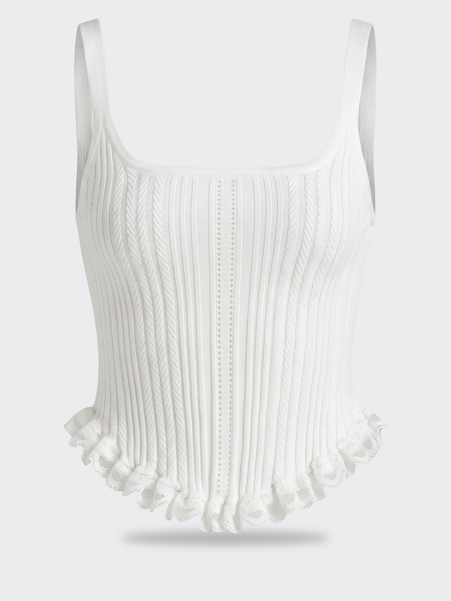 Creamon Knit Corset Top