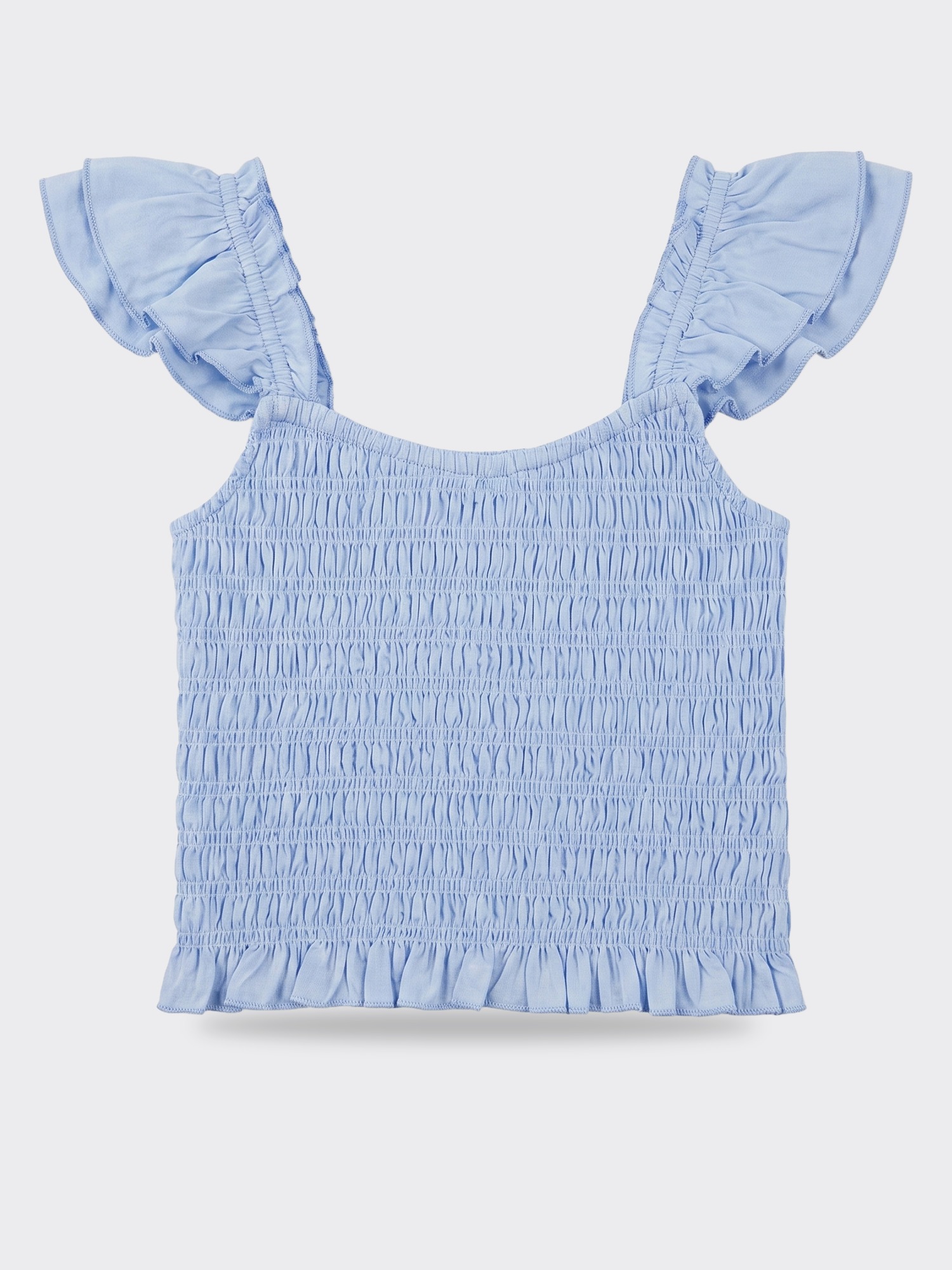 Katie J Kids Solid Ruffle Joanna Top
