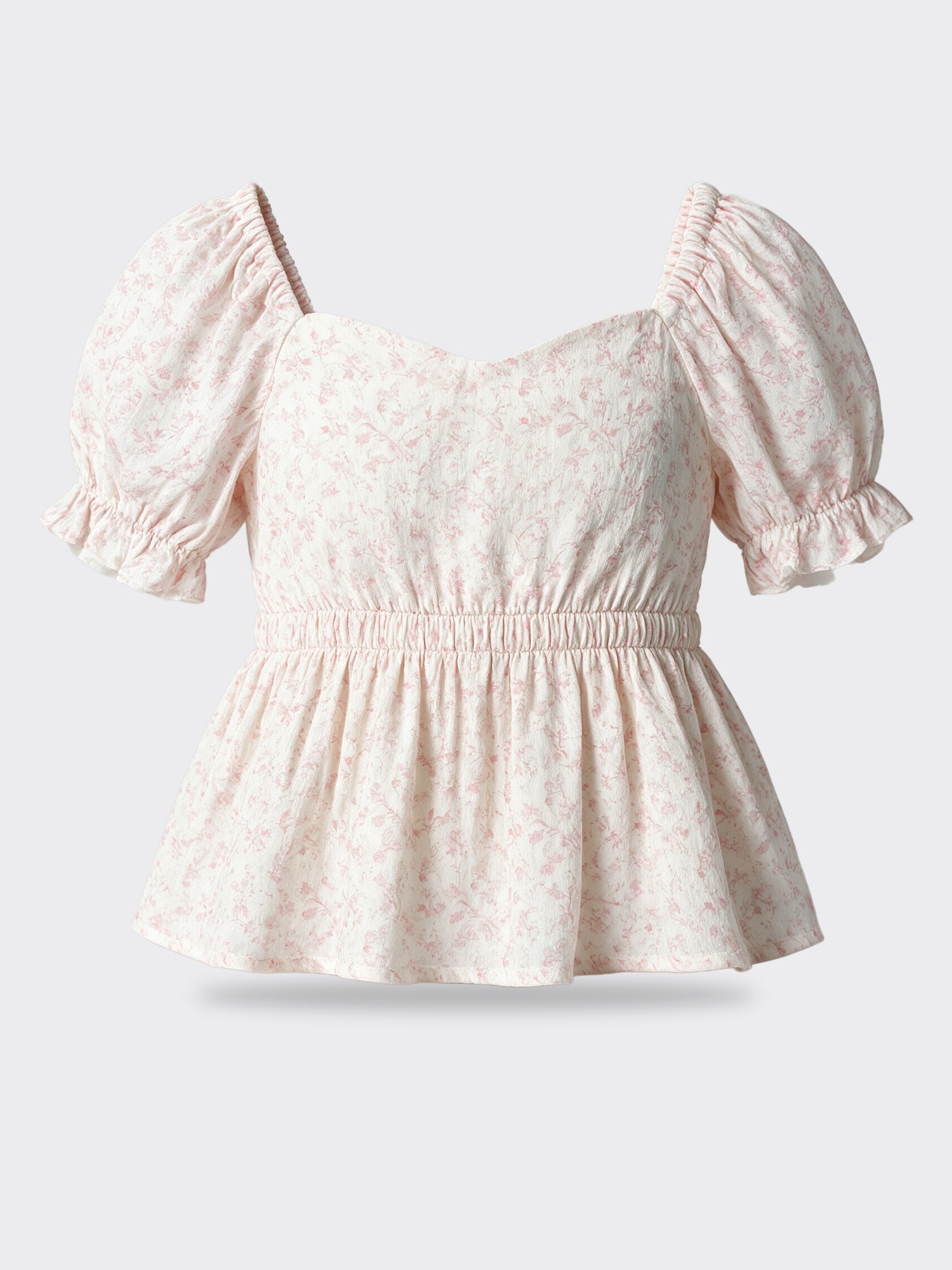 Katie J Meena TWEEN Toile Puff Sleeve Top