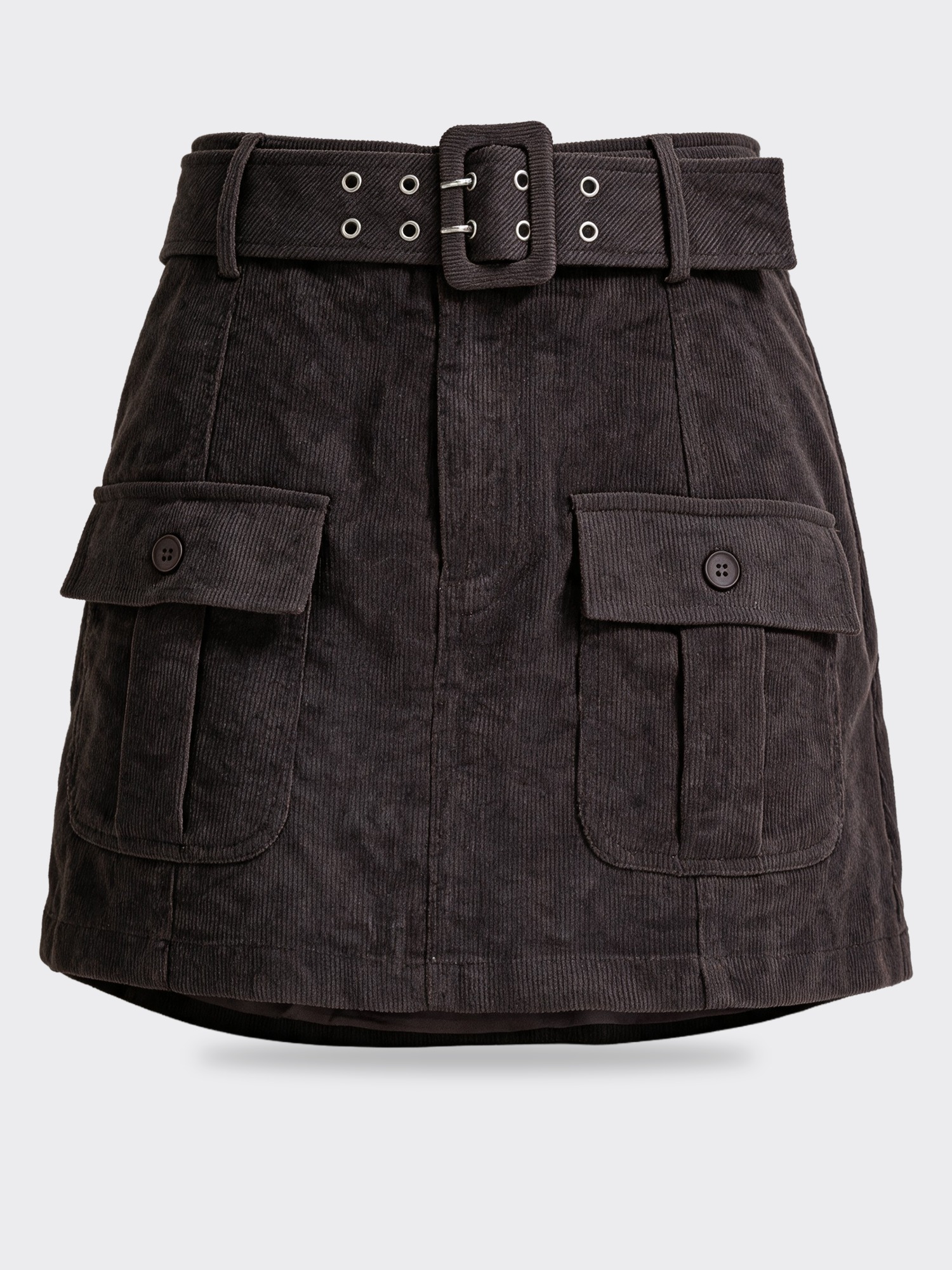 Le Lis Belted Cordoroy Skirt
