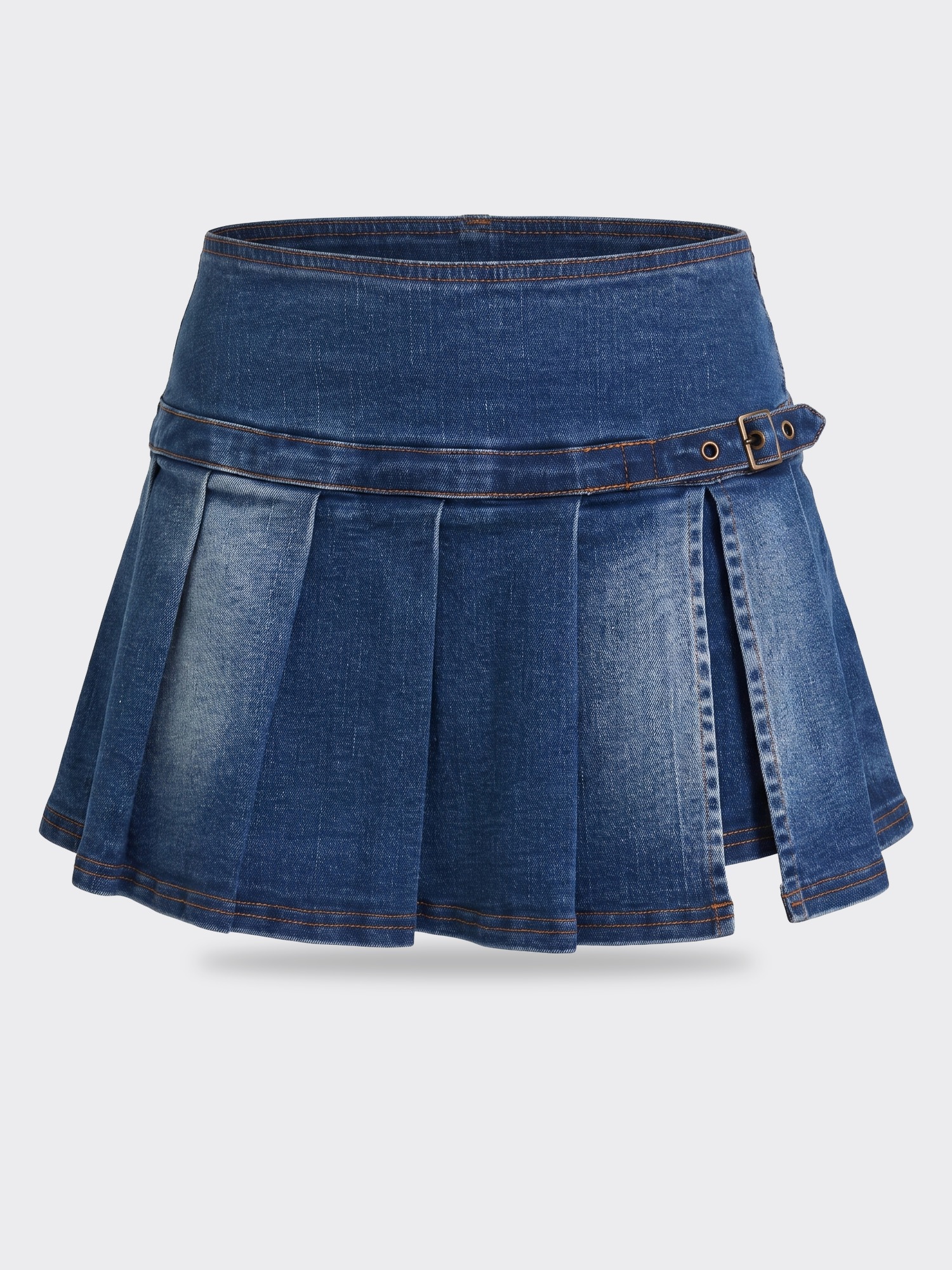 Le Lis Pleated Denim Skort
