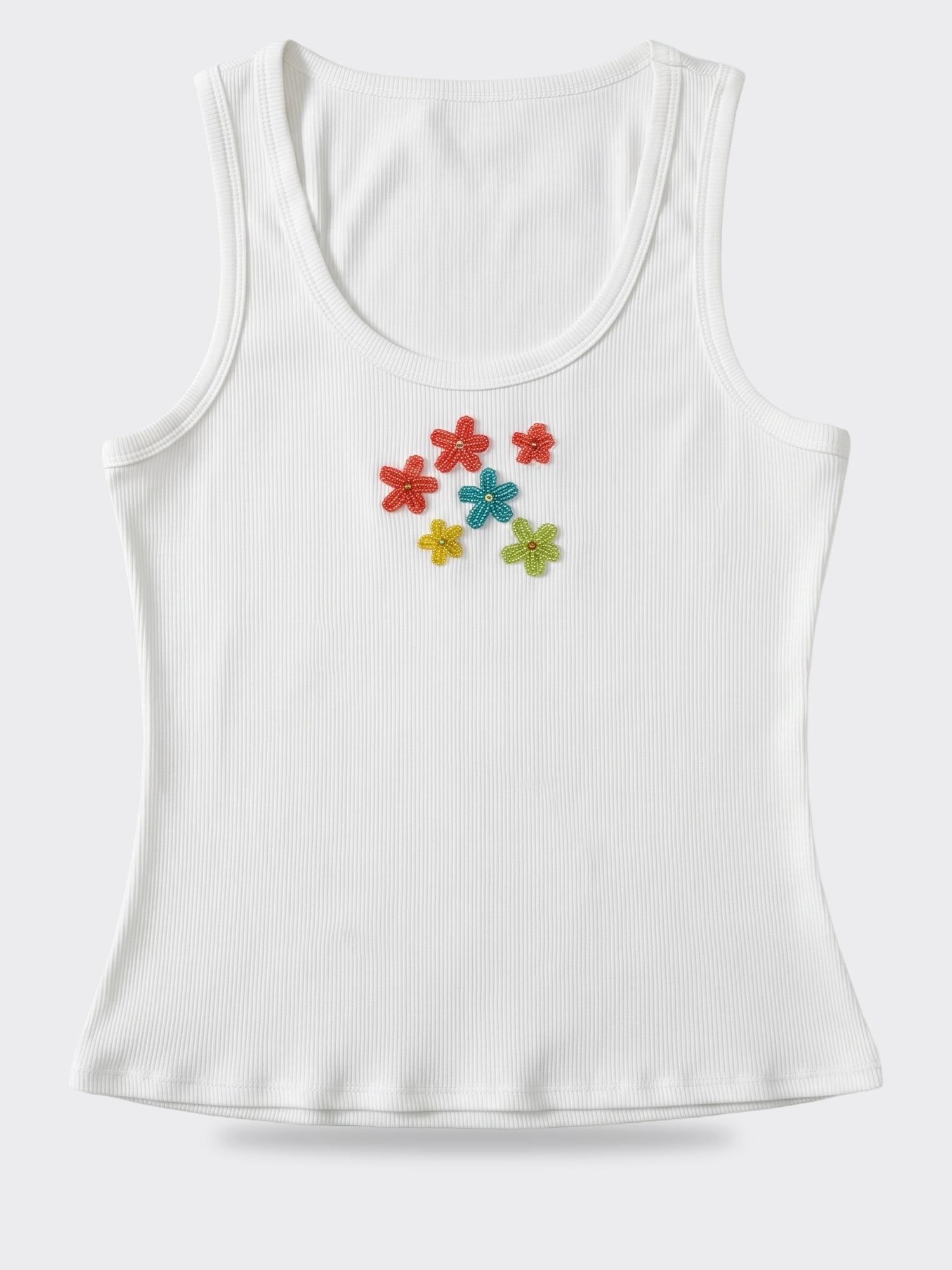 Needii beaded ribbed tank