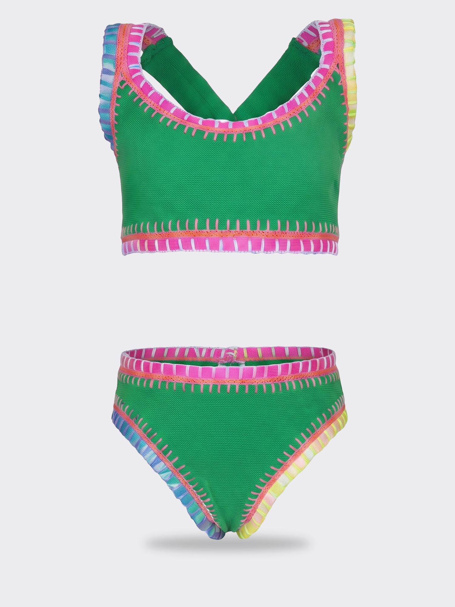 PQ Ireland Sporty Rainbow Embroidered Bikini