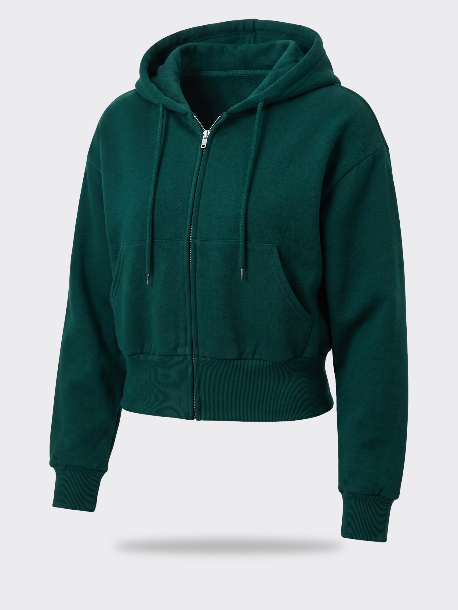 Reflex Soft Zip Crop Hoody-S