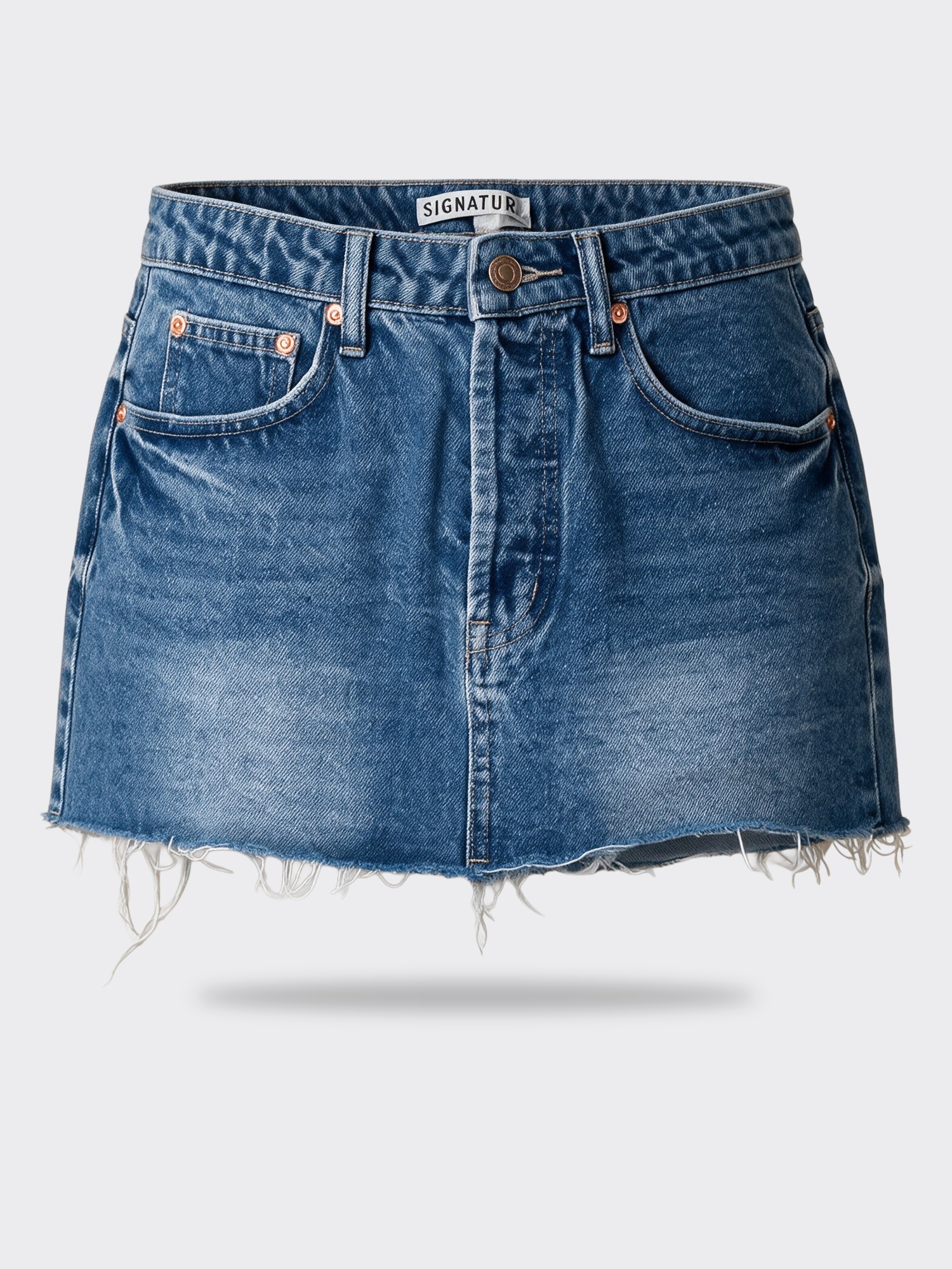 Signiture 8 Micro Mini Denim Skirt