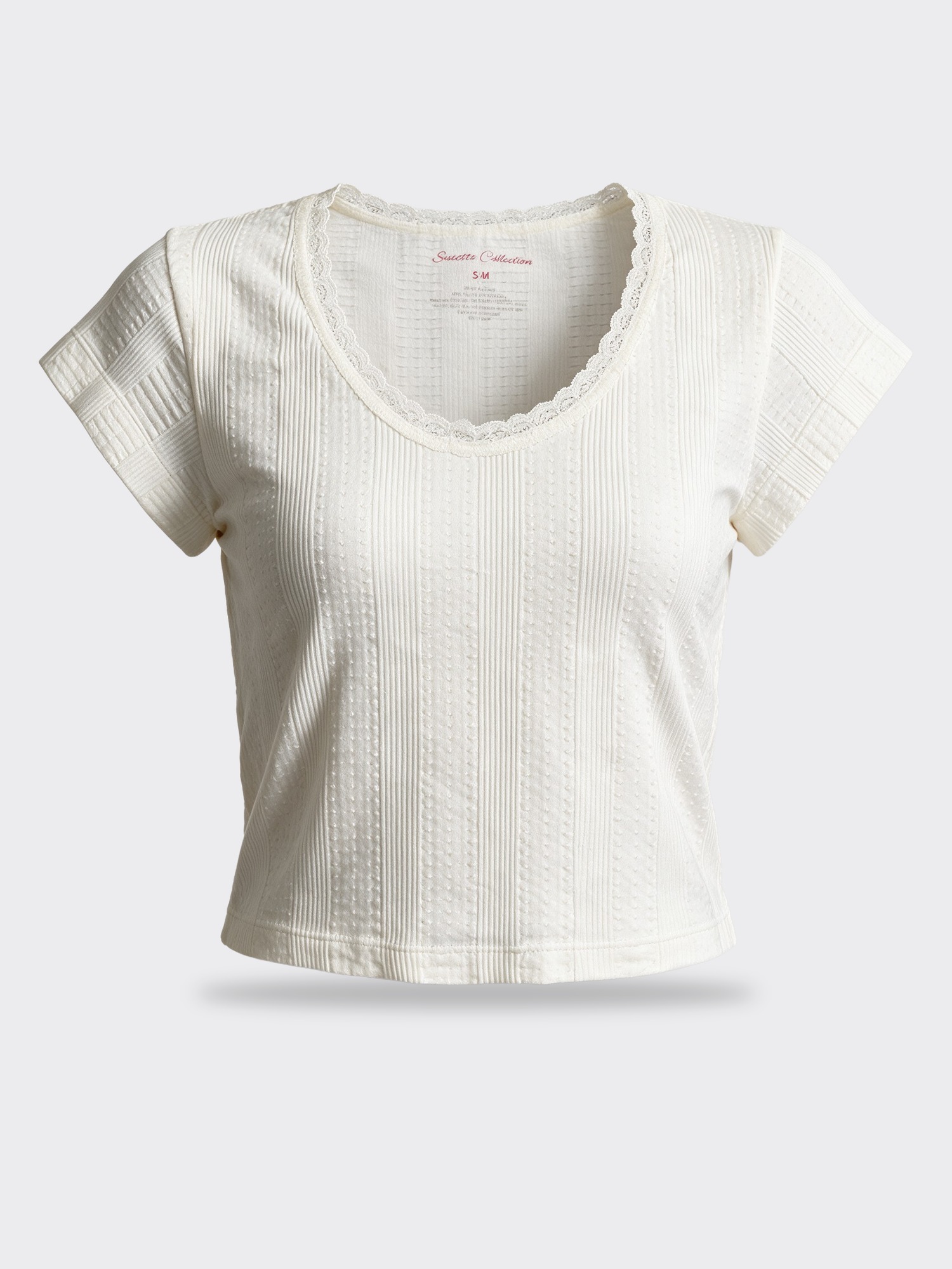 Suzette Pointelle Cap Sleeve Tee